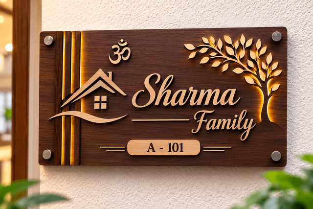 MDF UV Printing — Custom Name Plates & Wall Art on MDF Wood Board